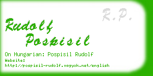 rudolf pospisil business card